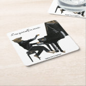 Hyena Piano Muziekspeler Fantasy Paper Onderzetter (Schuin)