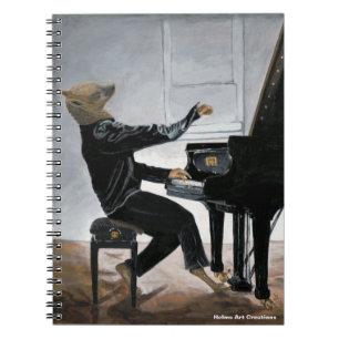Hyena Piano Muziekspeler Fantasy Spiral Notitieboe Notitieboek