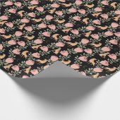 Hyena & Protea: donker  patroon Cadeaupapier (Hoek)