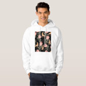 Hyena & Protea: donker  patroon Hoodie (Voorkant volledig)