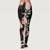 Hyena & Protea: donker patroon Leggings (Achterkant)