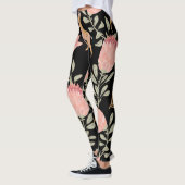 Hyena & Protea: donker patroon Leggings (Links)
