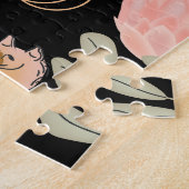 Hyena & Protea: donker  patroon Legpuzzel (Zijkant)