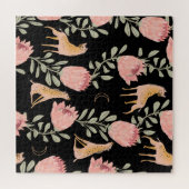 Hyena & Protea: donker  patroon Legpuzzel (Horizontaal)