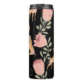 Hyena & Protea: donker patroon Thermosbeker (Achterkant)