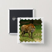 Hyena Prowl Square Pin Vierkante Button 5,1 Cm (Voorkant /achterkant)