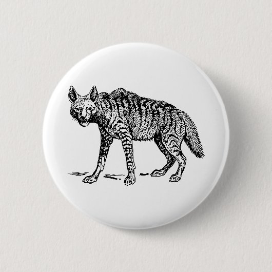 Hyena Ronde Button 5,7 Cm (Voorkant)