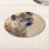 Hyena Ronde Kartonnen Onderzetter (Gebogen)