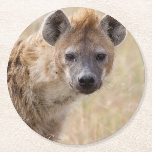 Hyena Ronde Kartonnen Onderzetter (Voorkant)