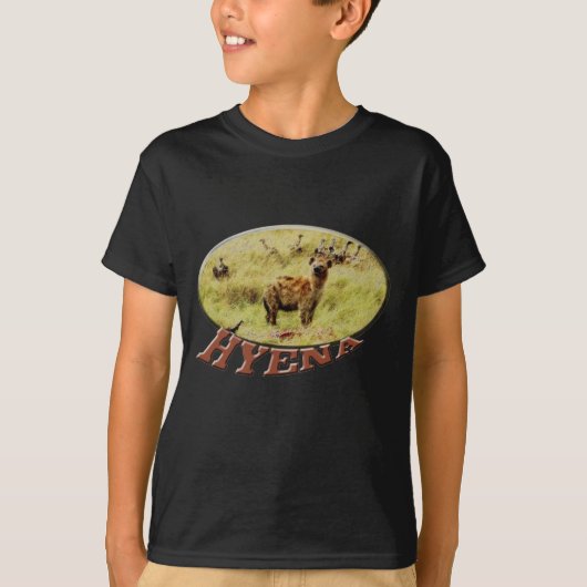 Hyena safari mannen/tiener t-shirts (Voorkant)