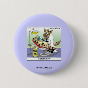 Hyena Tandheelkunde Cartoon Grappige Nieuwigheid K Ronde Button 5,7 Cm