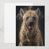 Hyena Wild Animal Elegant Dramatische Mist Portret Aankondiging (Voorkant / Achterkant)