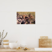 Hyena's prooi met gieren poster (Keuken)