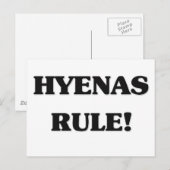 Hyenas-regel Briefkaart (Voorkant / Achterkant)