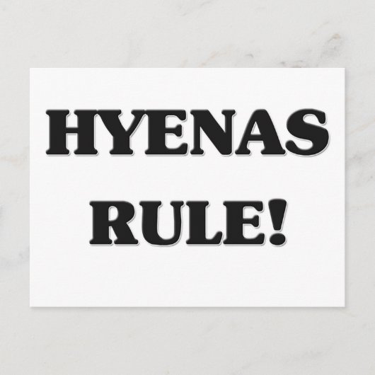 Hyenas-regel Briefkaart (Voorkant)