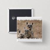 Hyenas Square Pin Vierkante Button 5,1 Cm (Voorkant /achterkant)
