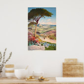 Hyères Côte d'Azur Frankrijk Oude Reisposter Poster (Keuken)