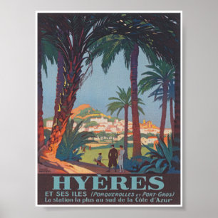 Hyeres France Vintage Poster