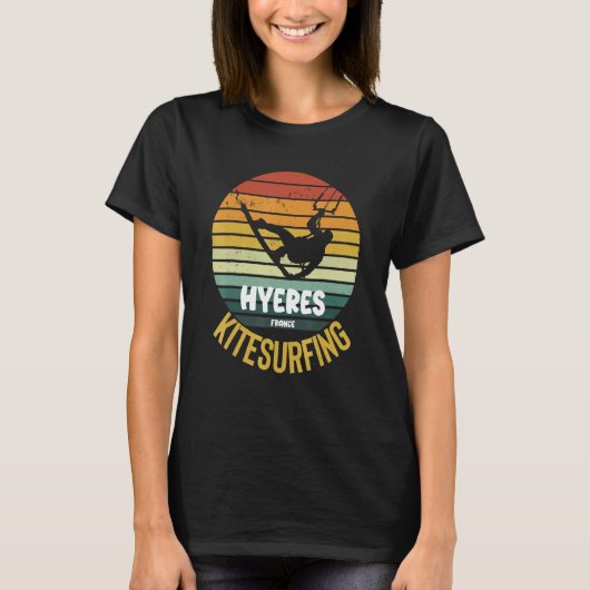 Hyères Frankrijk Kitesurfen Watersport 1 T-shirt (Voorkant)