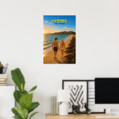 Hyères, Frankrijk – Oude Reisposter Poster (Thuiskantoor)