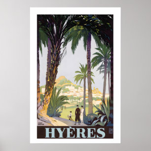 Hyeres Provence-Alpes-Côte d'Azur Frankrijk Vintag Poster