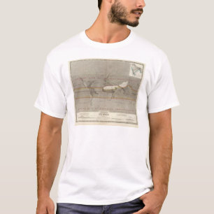 Hyetografische regenkaart t-shirt