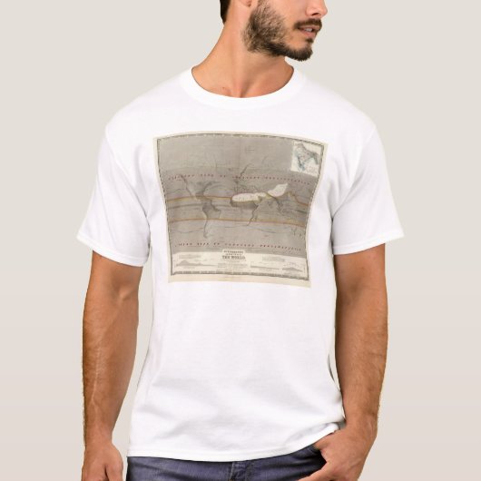 Hyetografische regenkaart t-shirt (Voorkant)