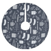 Hygee blauw witte, luie sokken mokken bomen kerstboom rok (Voorkant)