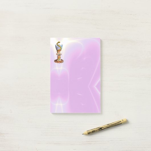 HYGEIA, GENEESMIDDEL, FARMACY Roze Lila Post-it® Notes (Op bureau)