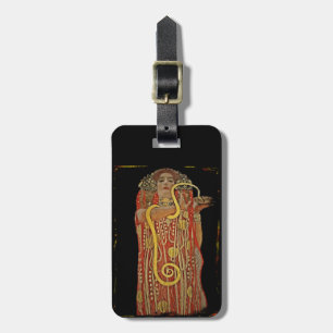 Hygeia met slang in haar handen bagagelabel