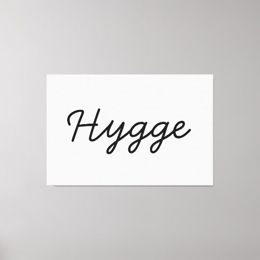 Hygge Black Elegant Canvas Afdruk (Voorkant)