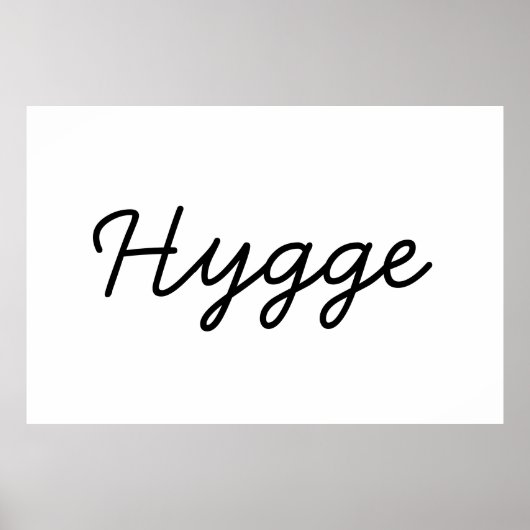 Hygge Black Elegant Poster (Voorkant)