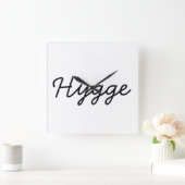 Hygge Black Elegant Vierkante Klok (Huis)