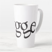 Hygge Black en White Latte Mok (Rechterhoek)