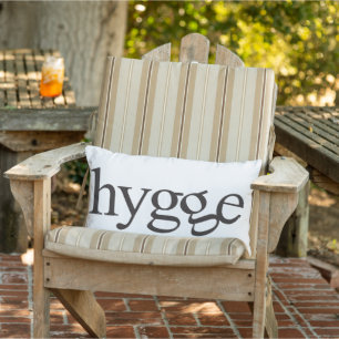 Hygge Black en White Lumbar Pillow Buitenkussen