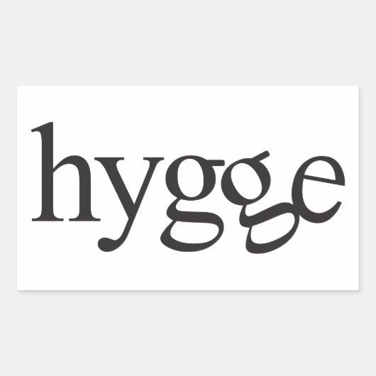 Hygge Black en White Sticker (Voorkant)
