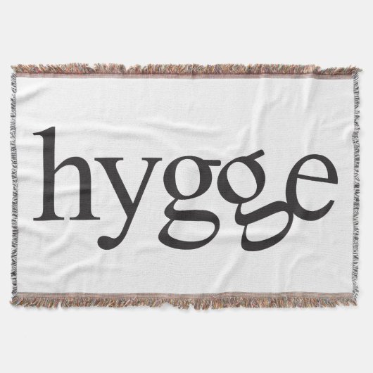 Hygge Black en White Throw Blanket Deken (Voorkant)