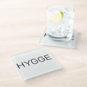 Hygge Black Glazen Onderzetter (Schuin)