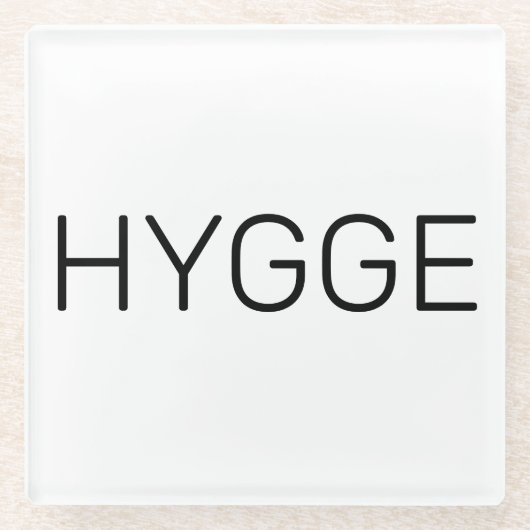 Hygge Black Glazen Onderzetter (Voorkant)