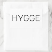 Hygge Black Rechthoekige Sticker (Tas)