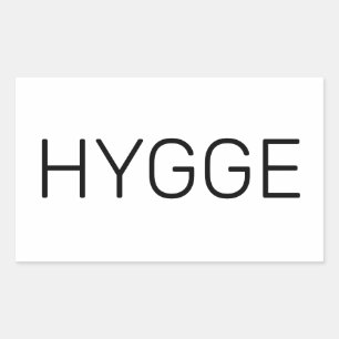 Hygge Black Rechthoekige Sticker