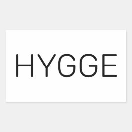 Hygge Black Rechthoekige Sticker