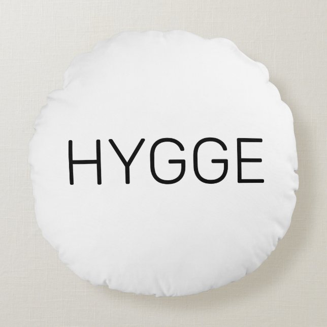 Hygge Black Rond Kussen (Voorkant)