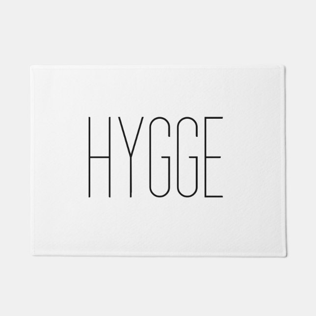 Hygge Black Thin Deurmat (Voorkant)