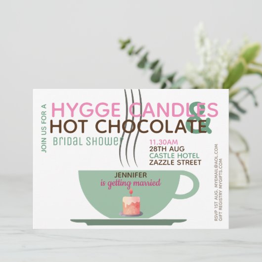 HYGGE BRUIDS-SHOWER- of UITNODIGINGEN voor ELKE GE (Staand voorkant)