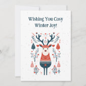 Hygge Christmas Deer Design - Scandinavisch geïnsp Bedankkaart (Voorkant)