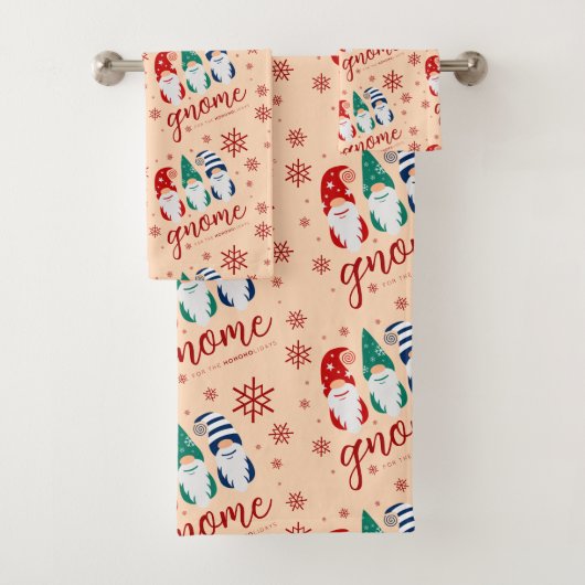 Hygge Christmas Gnome voor de Feestdagen Sneeuwvlo Bad Handdoek (Insitu)