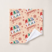 Hygge Christmas Gnome voor de Feestdagen Sneeuwvlo Bad Handdoek (Wasdoekje)