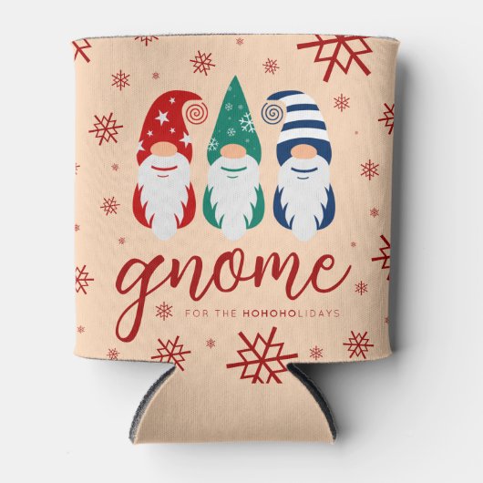 Hygge Christmas Gnome voor de Feestdagen Sneeuwvlo Blikjeskoeler (Voorkant)