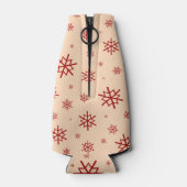 Hygge Christmas Gnome voor de Feestdagen Sneeuwvlo Flesjeskoeler (Achterkant)